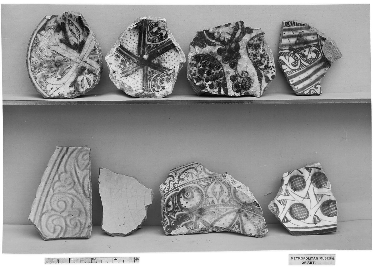 Fragment of a Bowl, Stonepaste; polychrome painted under transparent glaze