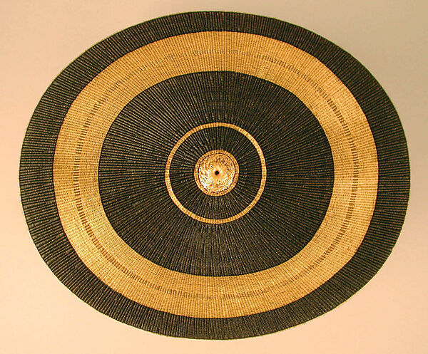 Crown, Vegetable fiber and gold thread or wire; woven