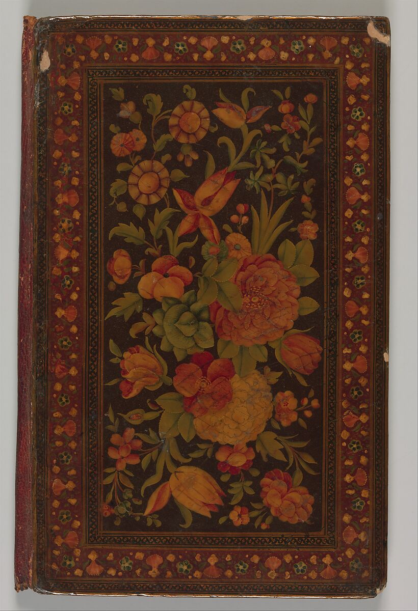 Salaman u Absal of Maulana Nur al-Din 'Abd-Rahman Jami, Maulana Nur al-Din `Abd al-Rahman Jami (Iranian, Jam 1414–92 Herat), Ink, opaque watercolor, and gold on paper
Binding: pasteboard; painted and lacquered