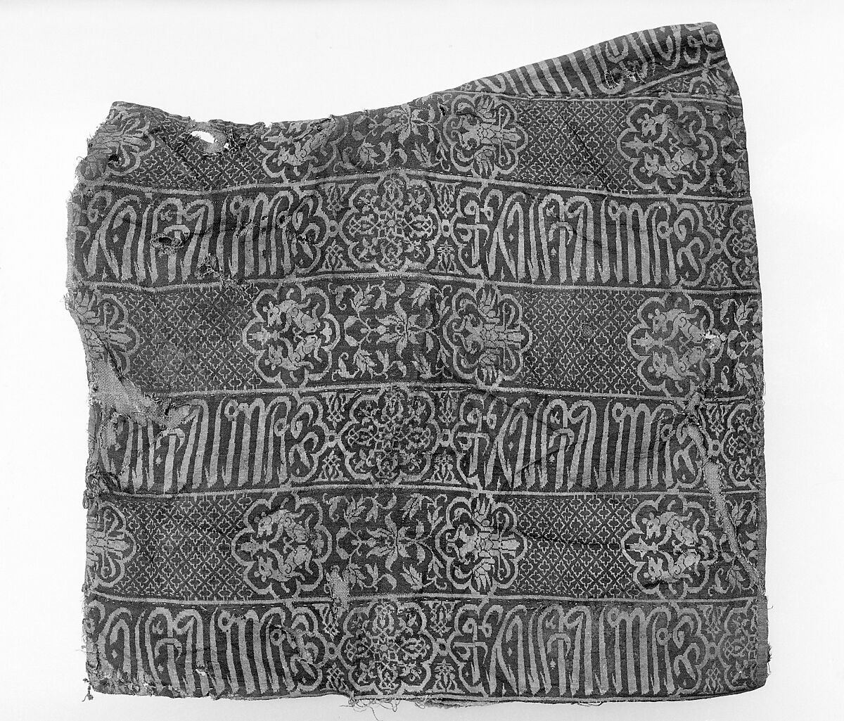 Fragment of a Coat, Silk; double weave