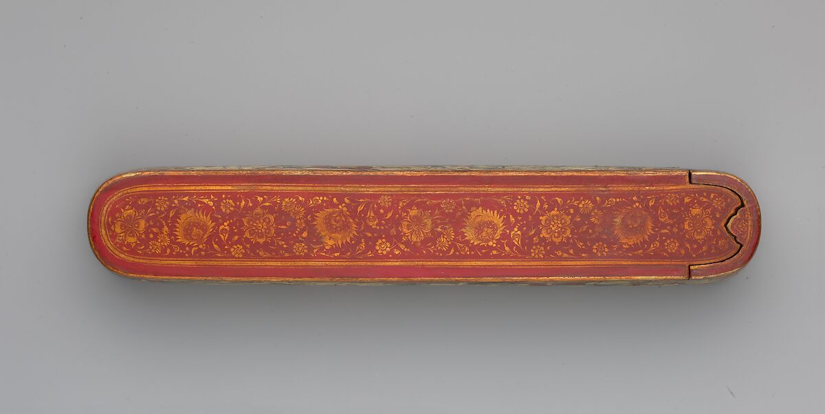 Pen Box (Qalamdan) Depicting Shah Isma'il in a Battle against the Uzbeks, Papier-maché; painted and lacquered