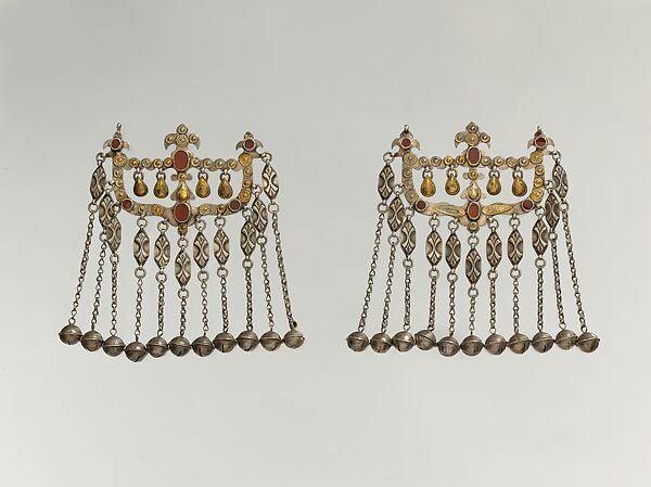 Dorsal Headdress Ornament, One of a Pair