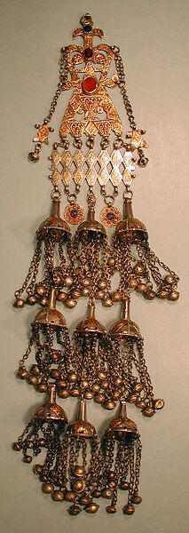 Temple Pendant, Silver, glass, carnelian