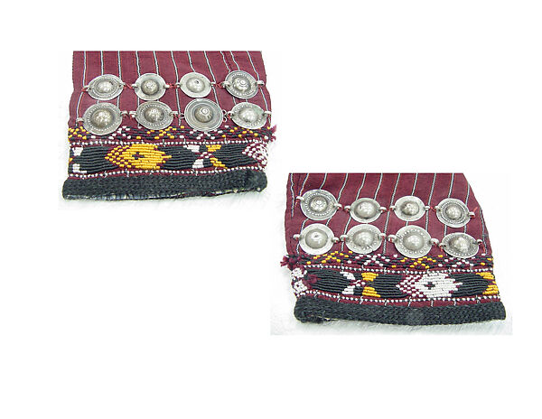 Coat, Silk; decorated with circular discs and lozenge-shaped clasps, edging, and floral Russian printed cotton and synthetic fabric lining