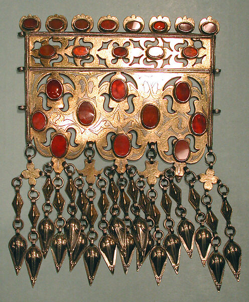Necklet, Silver, carnelian