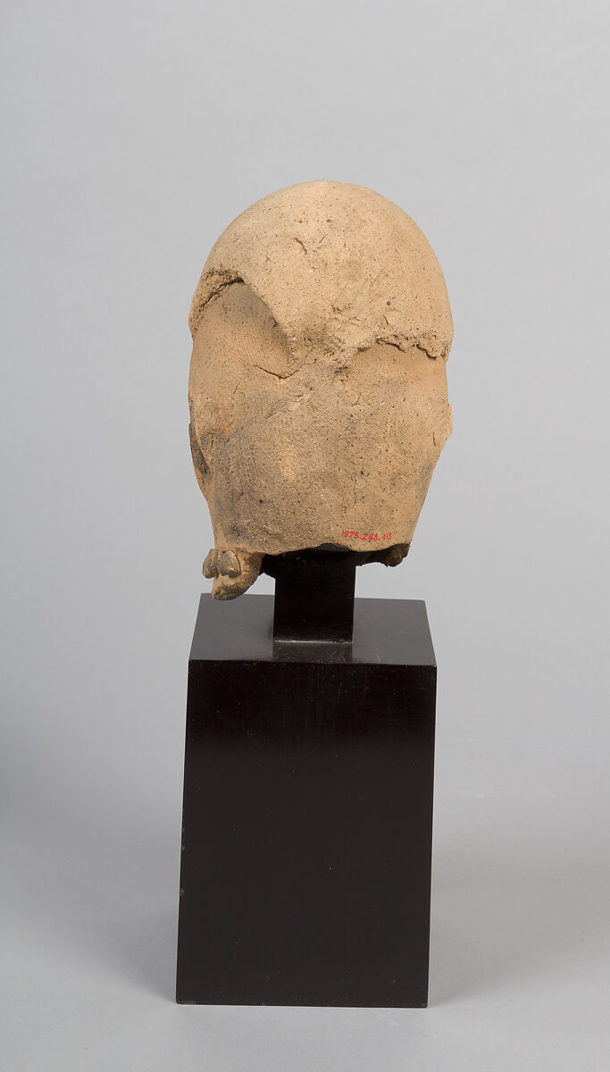 Head of a Male Haniwa Figure, Earthenware, Japan