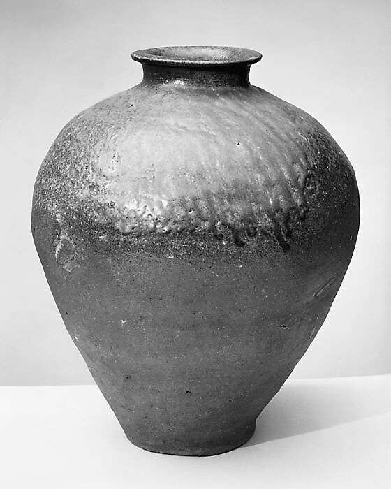 Jar, Tanba ware; stoneware with natural ash glaze, Japan 