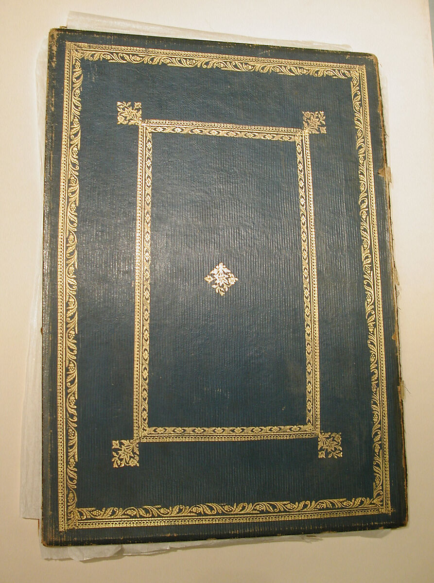 Page of Calligraphy with Unwan from a manuscript of the Raga Darshan of Anup, Opaque watercolor and gold on paper