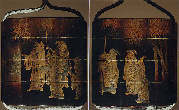 Inrō with the Seven Sages of the Bamboo Grove