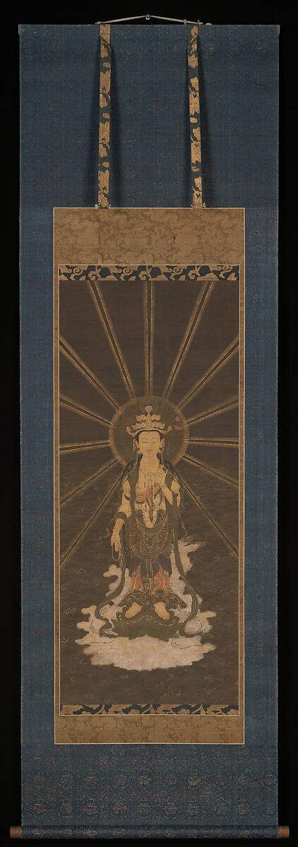 Descent of Eleven-Headed Kannon, Unidentified artist, Hanging scroll; ink, color, and gold on silk, Japan