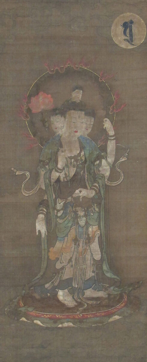 One of the Twelve Celestial Guardians, Hanging scroll (from a set of twelve) mounted as framed panel; ink, color, and gold on silk, Japan