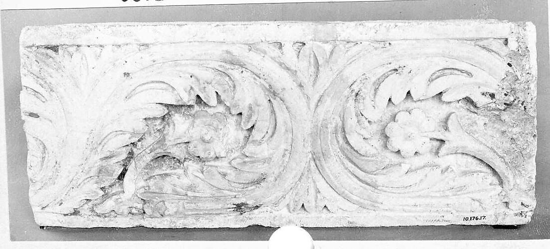 Fragment of a Frieze with Acanthus Scrolls, Palmettes, and Flowers