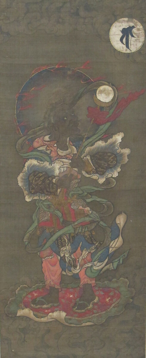 One of the Twelve Celestial Guardians, Hanging scroll (from a set of twelve) mounted as framed panel; ink, color, and gold on silk, Japan