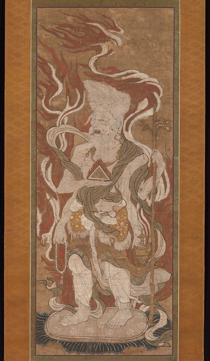 One of the Twelve Celestial Guardians, Hanging scroll (from a set of twelve); hand-colored print on paper, Japan