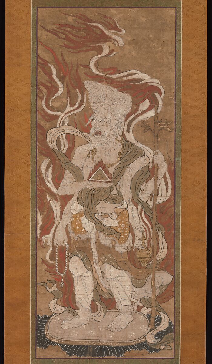 One of the Twelve Celestial Guardians, Hanging scroll (from a set of twelve); hand-colored print on paper, Japan 