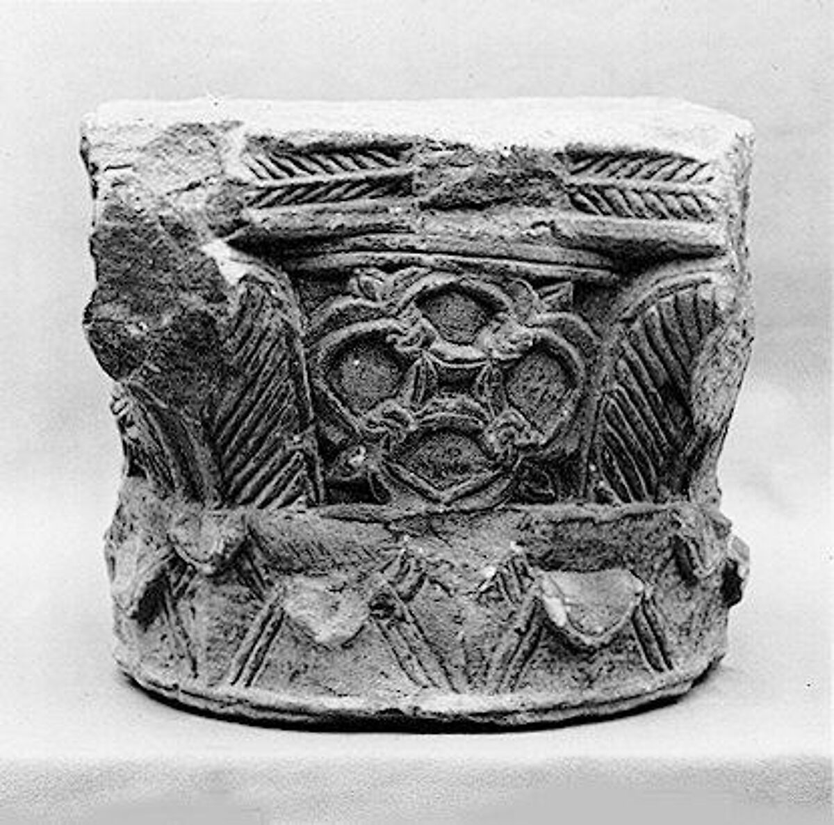 Capital with Leaves, Sandstone; carved