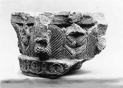 Capital with Leaves, Sandstone; carved