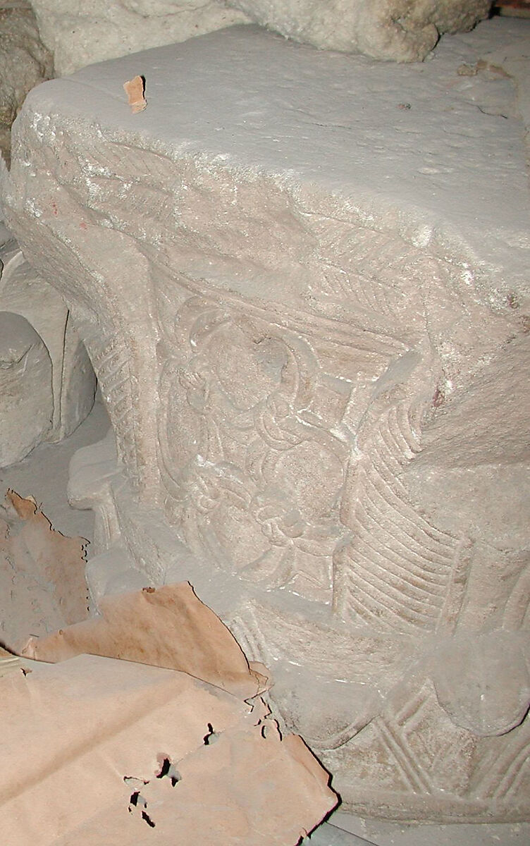 Capital with Palm Leaves, Sandstone; carved 