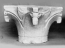 Capital, Limestone; carved in relief 