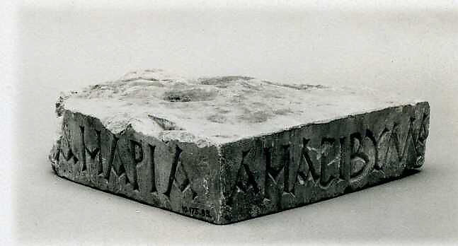 Fragment of an Inscribed Slab, Limestone; incised 