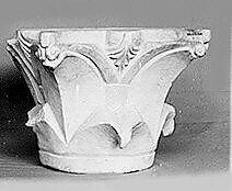 Capital, Limestone; carved in relief