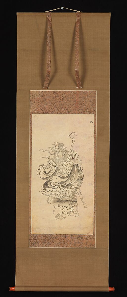 Iconographic Drawing of Saturn, Hanging scroll; ink and color on paper, Japan