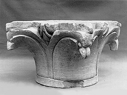 Capital, Limestone; carved 