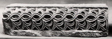 Fragment from a Molding with Intertwined Vines and Acanthus Leaves, Limestone; carved in relief
