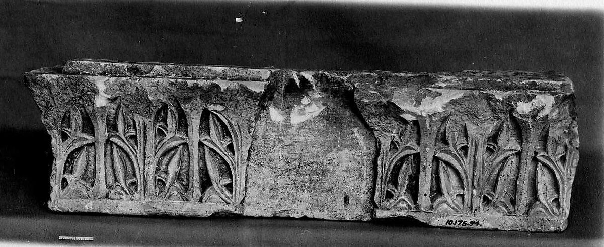 Capital of a Double Pilaster, Limestone; carved in relief 
