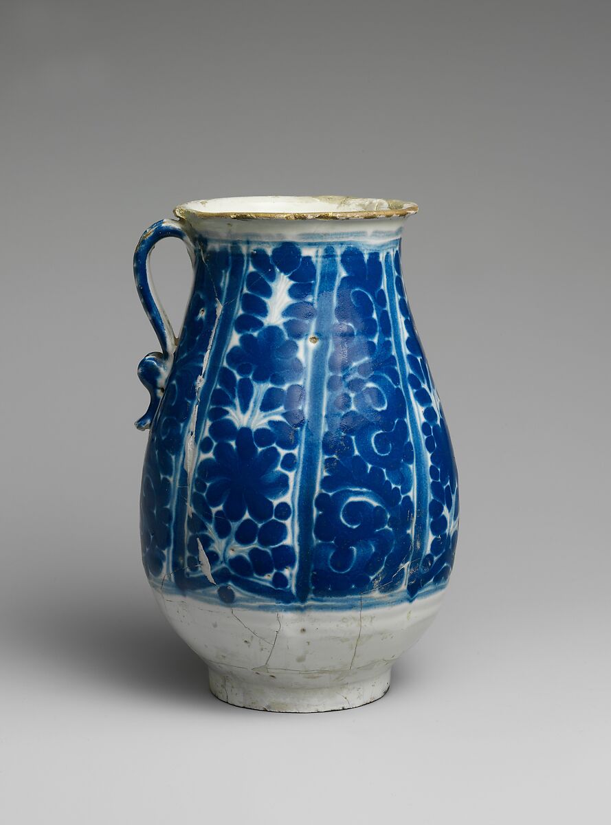 Jug, Tin-glazed earthenware, Mexican 