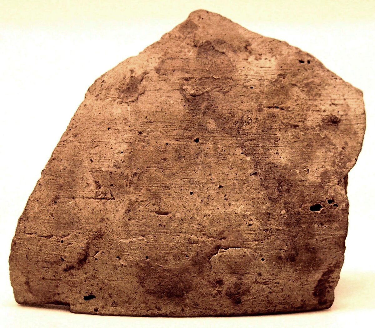 Fragment of Sagger and Bowl, Earthenware; glazed