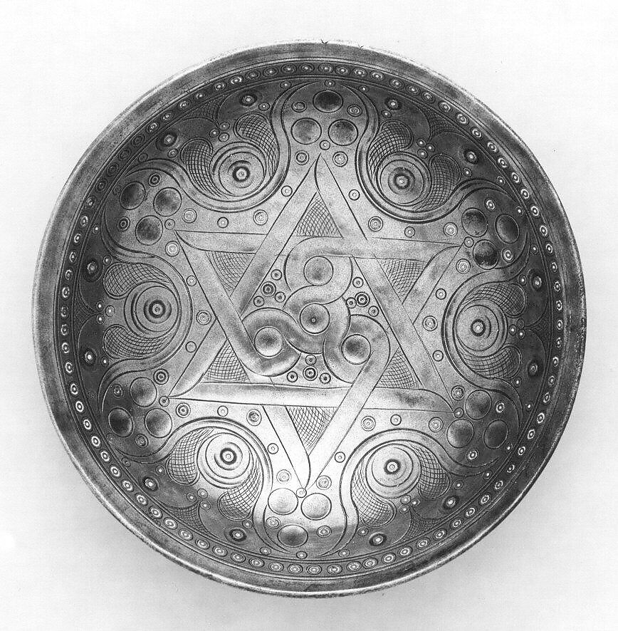 High-Tin Bronze Bowl, High-tin bronze; cast, chased, punched, engraved