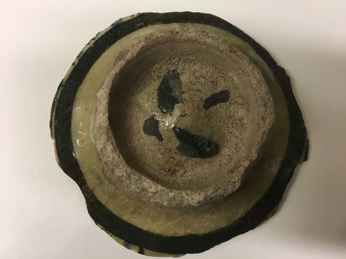 Ceramic Fragment, Stonepaste; painted under transparent glaze
