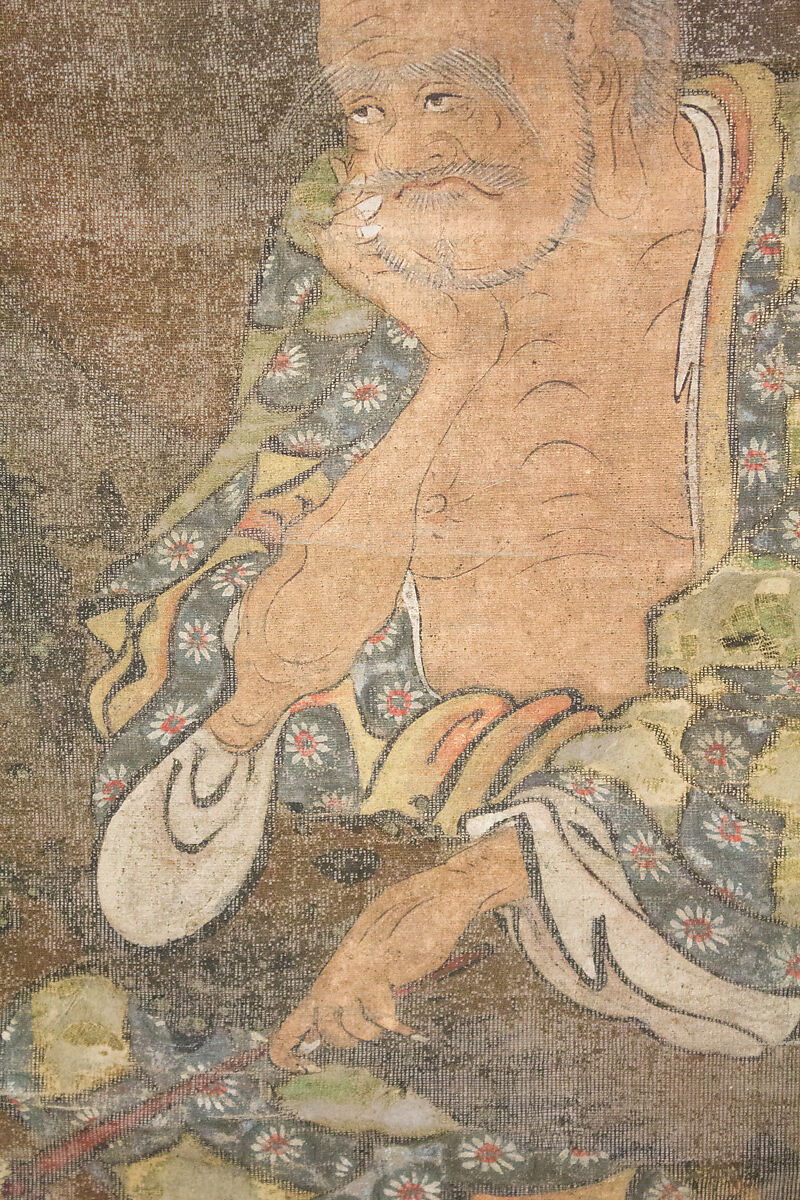 Rakan, In the Style of Keinin Sumiyoshi (Japanese), Hanging scroll; ink and color on silk, Japan