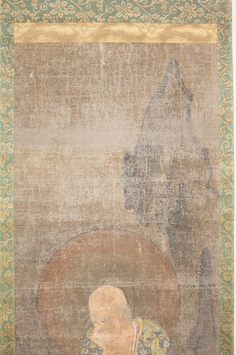 Rakan, In the Style of Keinin Sumiyoshi (Japanese), Hanging scroll; ink and color on silk, Japan