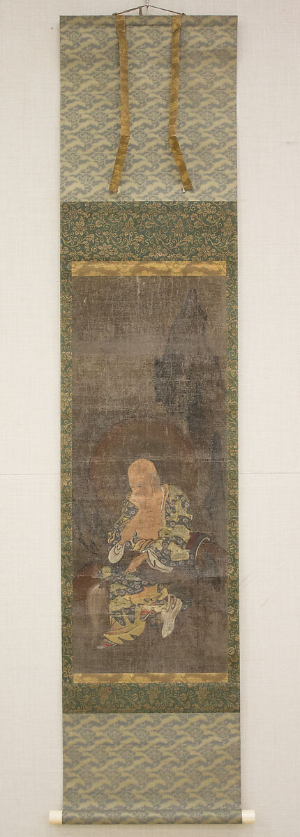 Rakan, In the Style of Keinin Sumiyoshi (Japanese), Hanging scroll; ink and color on silk, Japan