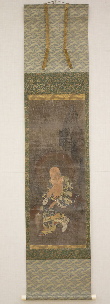 Rakan, In the Style of Keinin Sumiyoshi (Japanese), Hanging scroll; ink and color on silk, Japan