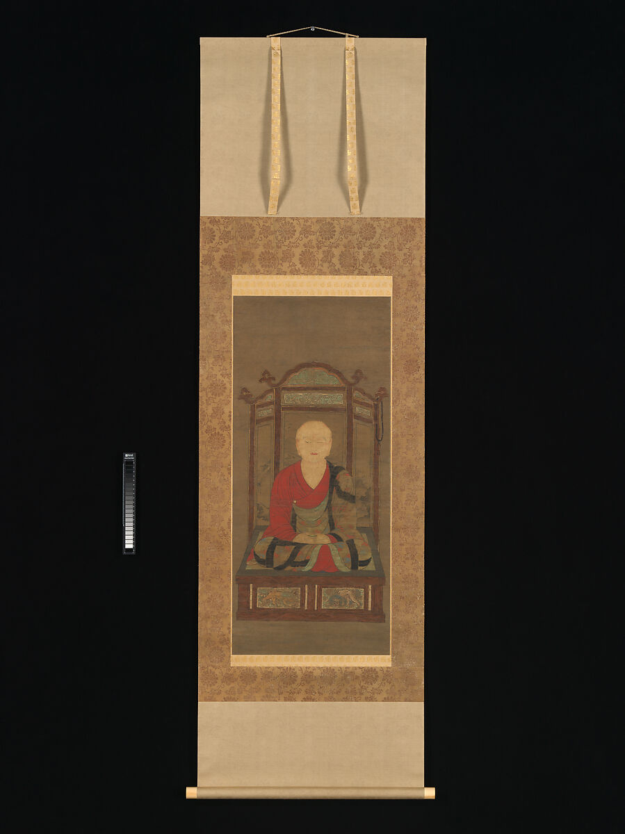 Portrait of Jianzhen, Hanging scroll; ink and color on silk, Japan