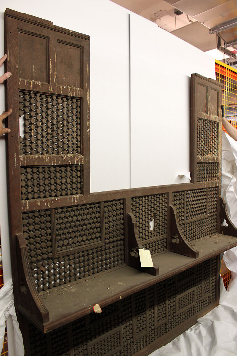 Mashrabiyya Screen, Wood; turned
