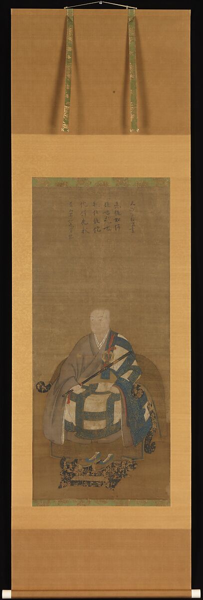 Portrait of Kyūzan Sōei, Hanging scroll; ink and color on silk, Japan 