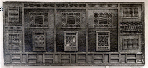 Mashrabiyya Screen, Wood; turned