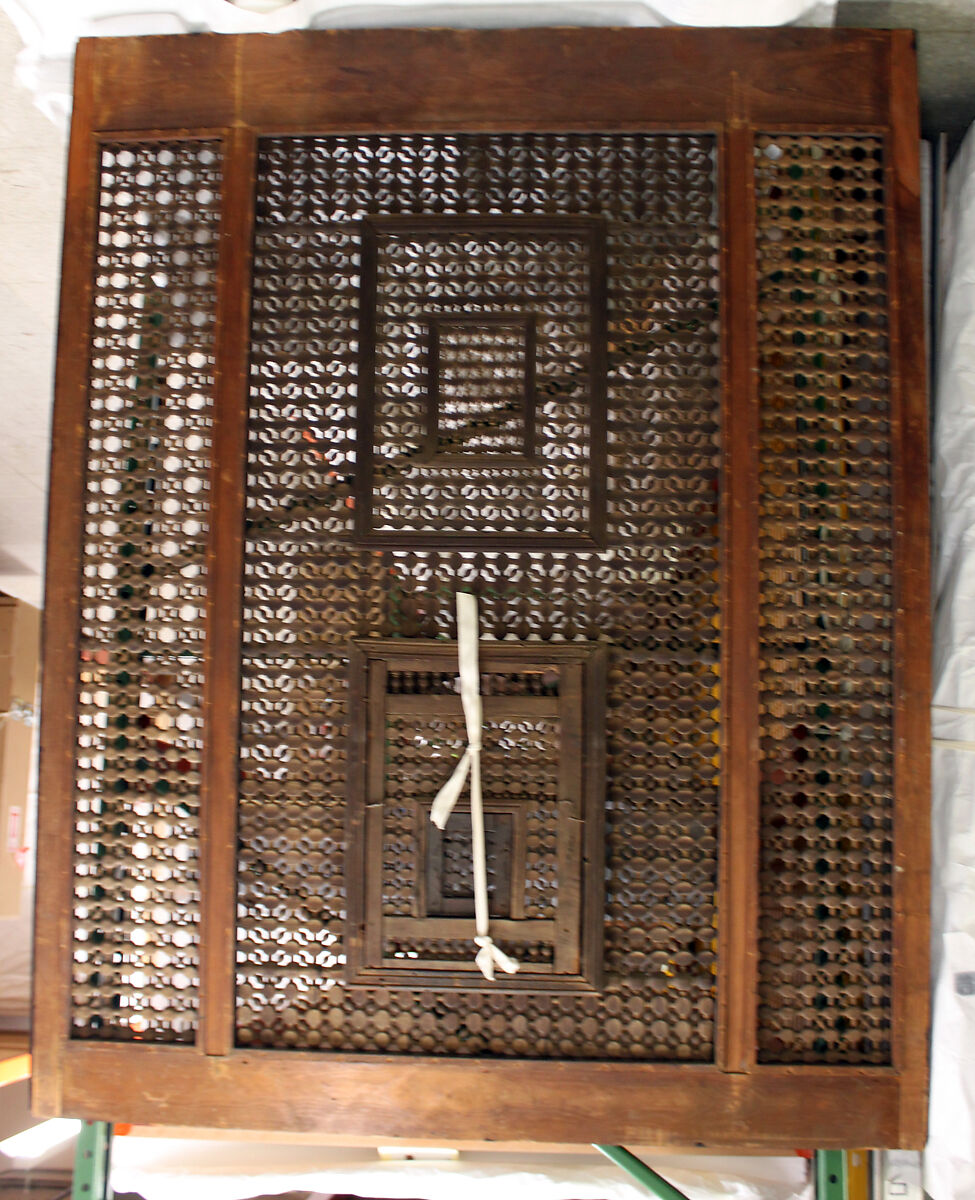 Mashrabiyya Screen, Wood; turned