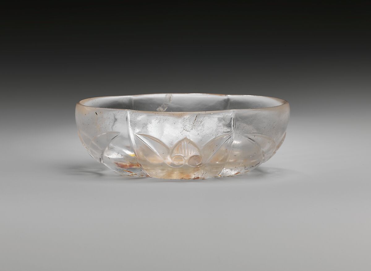 Small Lobed Bowl, Rock crystal; carved, relief-cut 