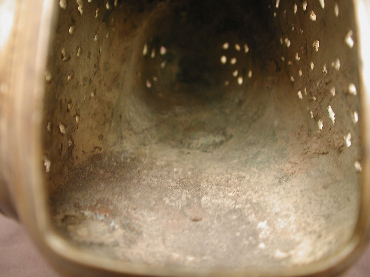 Bird-Shaped Incence Burner, Bronze; cast, pierced, and engraved