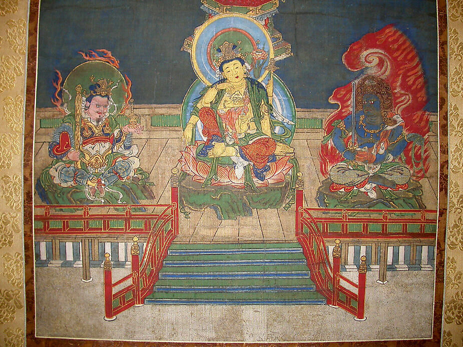 Mandala of the Sannō Shrine Deities, Hanging scroll; ink, and gold on silk, Japan