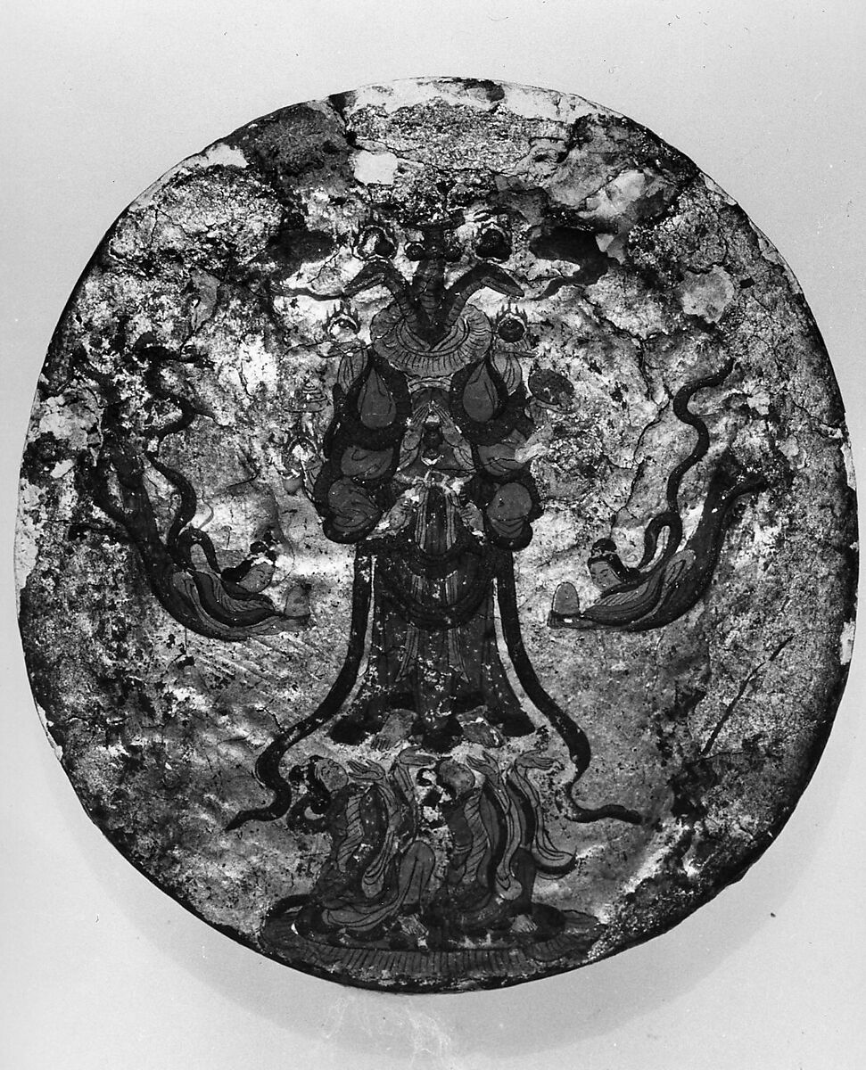 Benzaiten and Ugajin (Japanese Rice Deity), Color, gold, and lacquer on clay, Japan