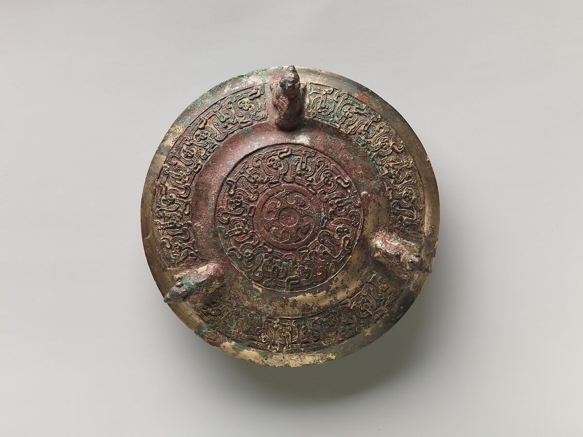 Wine container (hu), Bronze inlaid with copper, China