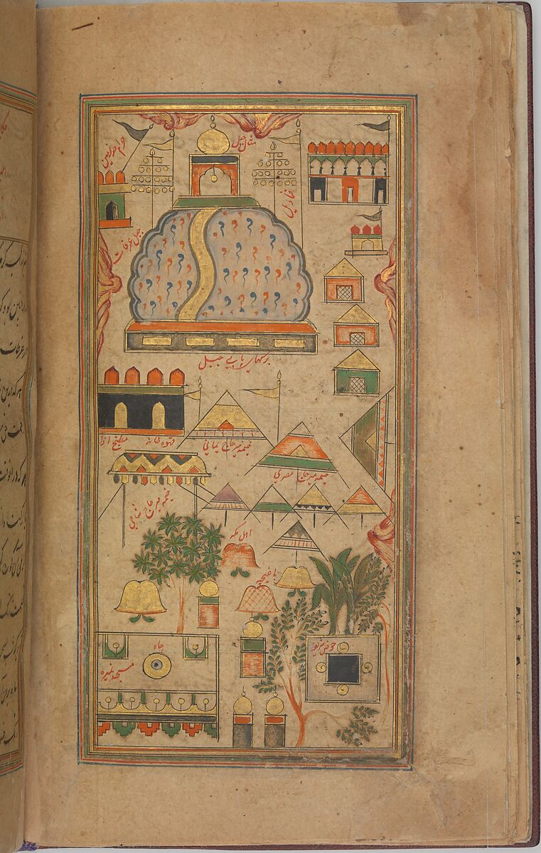 Futuh al-Haramayn (Description of the Holy Cities), Muhi al-Din Lari (Iranian or Indian, died 1521 or 1526/27), Ink, opaque watercolor, and gold on paper