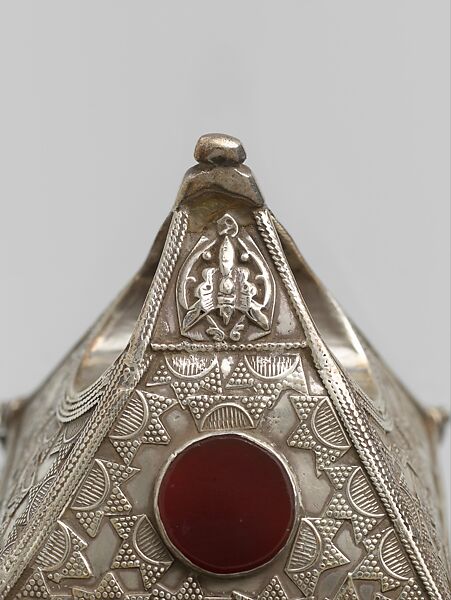 Decorative Pendant, Silver, carnelian, turquoise