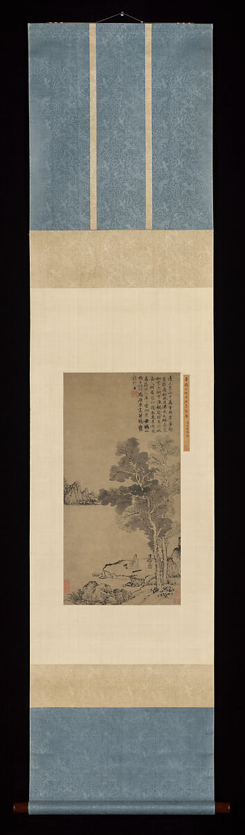 Red Cliffs and Green Valleys, Wang Meng (Chinese, ca. 1308–1385), Hanging scroll; ink on paper, China